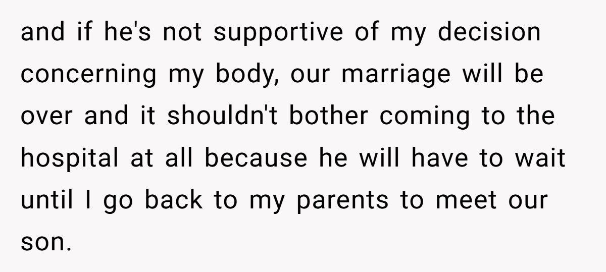 Pregnant Woman Refuses MIL Delivery Room Access, Her Husband Says He Won’t Be There Either