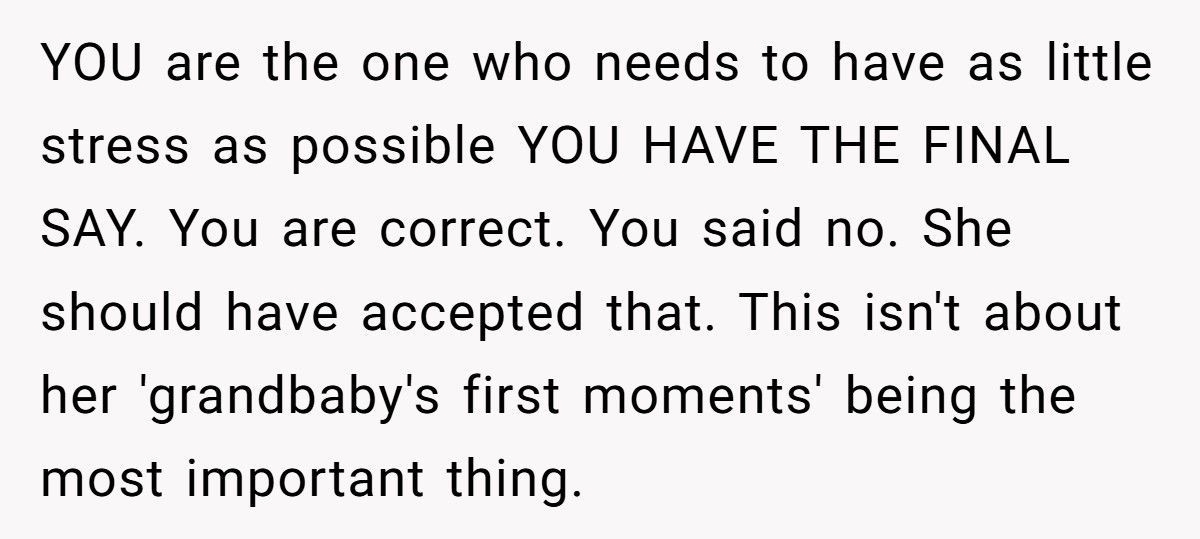 Pregnant Woman Refuses MIL Delivery Room Access, Her Husband Says He Won’t Be There Either