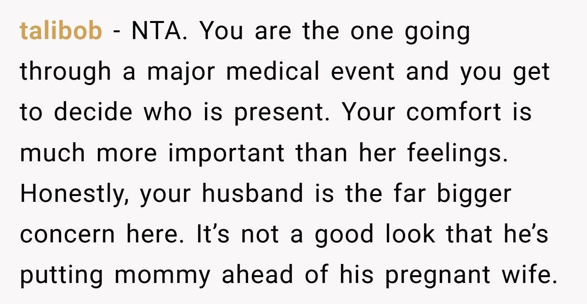 Pregnant Woman Refuses MIL Delivery Room Access, Her Husband Says He Won’t Be There Either Pregnant Woman Refuses MIL Delivery Room Access, Her Husband Says He Won’t Be There Either