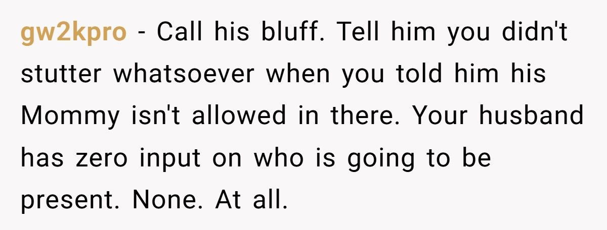 Pregnant Woman Refuses MIL Delivery Room Access, Her Husband Says He Won’t Be There Either