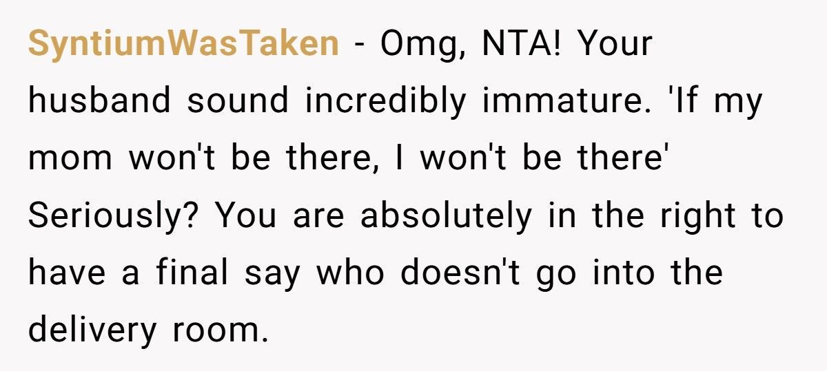 Pregnant Woman Refuses MIL Delivery Room Access, Her Husband Says He Won’t Be There Either Pregnant Woman Refuses MIL Delivery Room Access, Her Husband Says He Won’t Be There Either
