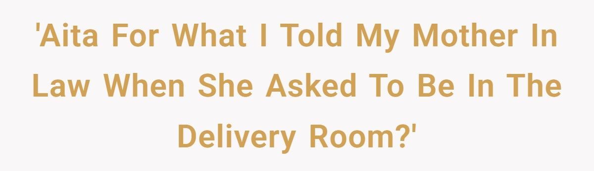 Pregnant Woman Refuses MIL Delivery Room Access, Her Husband Says He Won’t Be There Either Pregnant Woman Refuses MIL Delivery Room Access, Her Husband Says He Won’t Be There Either