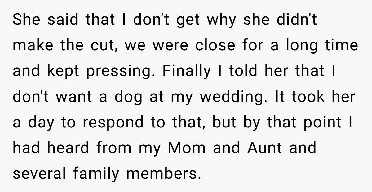 Bride Refuses Cousin’s Service Dog At Wedding, Family Calls Her Out For Ableism
