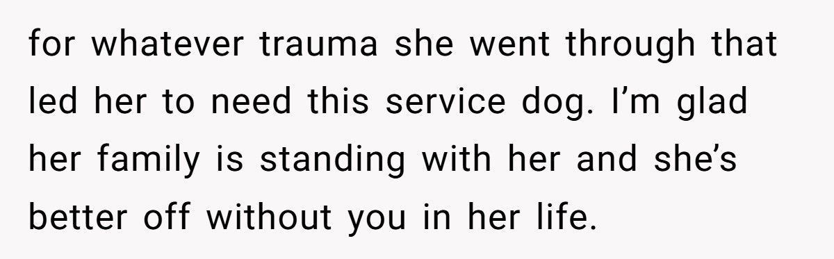 Bride Refuses Cousin’s Service Dog At Wedding, Family Calls Her Out For Ableism