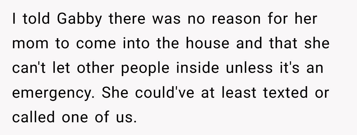 Parent Fires Babysitter After She Lets Her Mom Into The House Without Permission