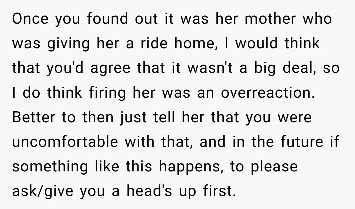 Parent Fires Babysitter After She Lets Her Mom Into The House Without Permission Parent Fires Babysitter After She Lets Her Mom Into The House Without Permission