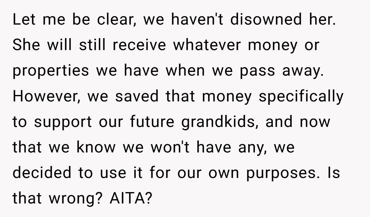 Dad Refuses To Give Daughter $350K Saved For Future Grandkids After She Chooses To Be Child-Free