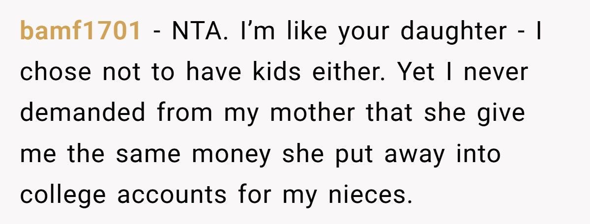 Dad Refuses To Give Daughter $350K Saved For Future Grandkids After She Chooses To Be Child-Free