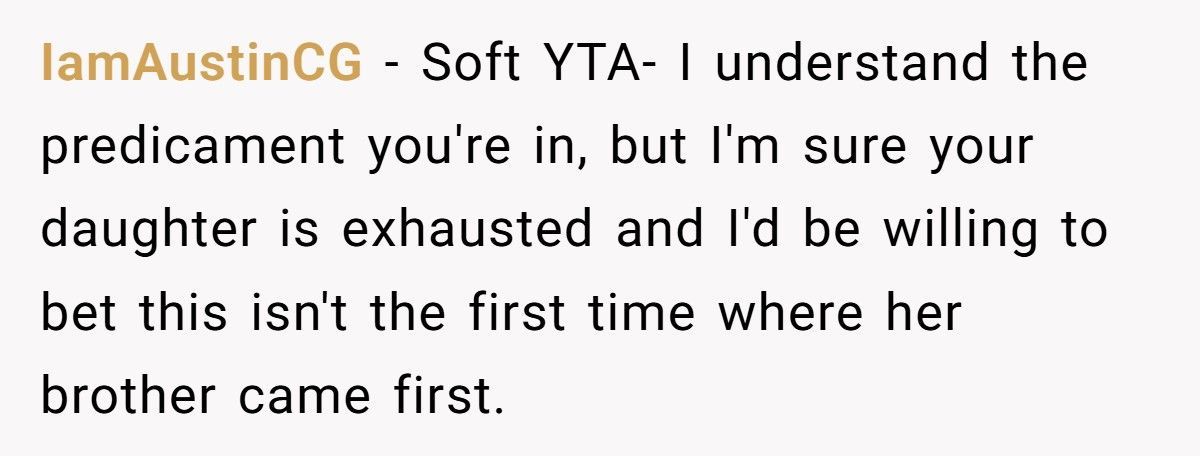 Mom Accused Of Favoritism After Backing Out Of Daughter’s School Trip To Attend Disabled Son’s Play