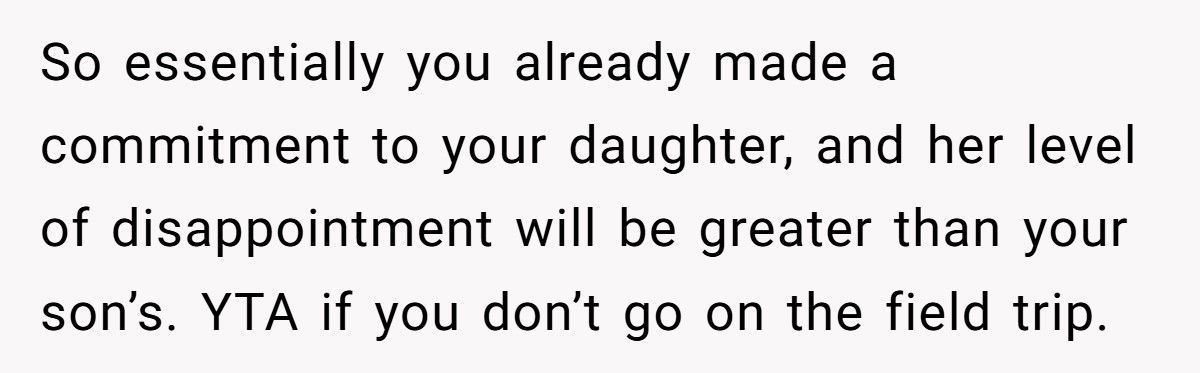 Mom Accused Of Favoritism After Backing Out Of Daughter’s School Trip To Attend Disabled Son’s Play