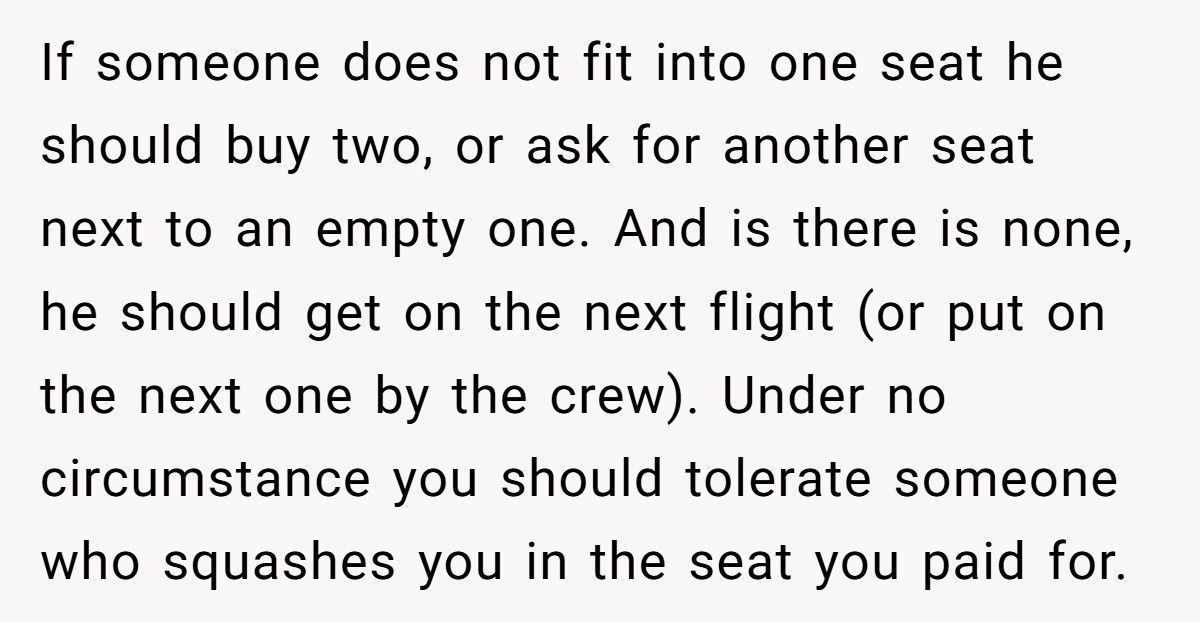 Man Tells Overweight Passenger To Buy Two Seats After Refusing To Swap His Sleeping Fiancée’s Spot On Flight