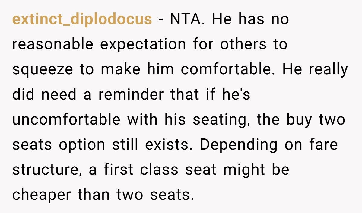Man Tells Overweight Passenger To Buy Two Seats After Refusing To Swap His Sleeping Fiancée’s Spot On Flight