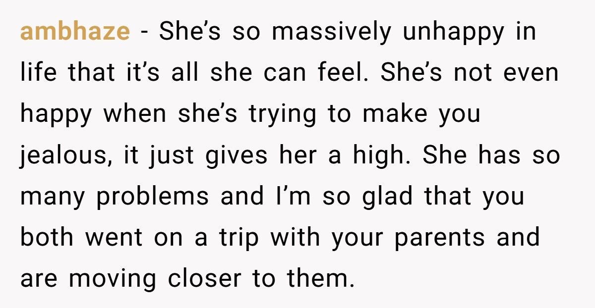 MIL Tries To Make Couple Jealous With Lavish Vacations But Melts Down When They Move Closer To Wife’s Parents