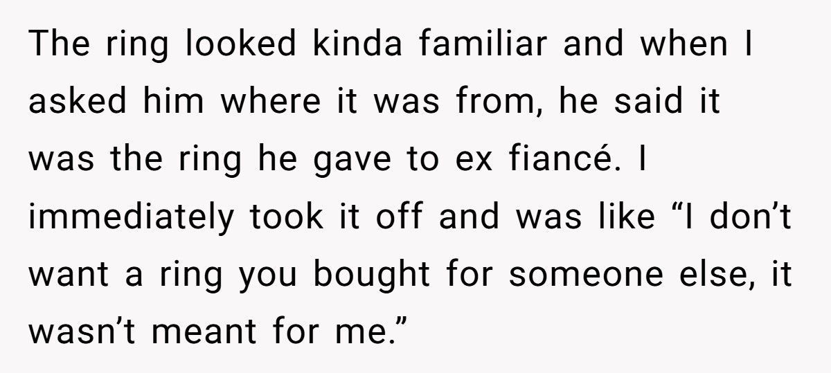 Fiancée Refuses “Recycled” Engagement Ring After Learning It Was Bought For His Ex