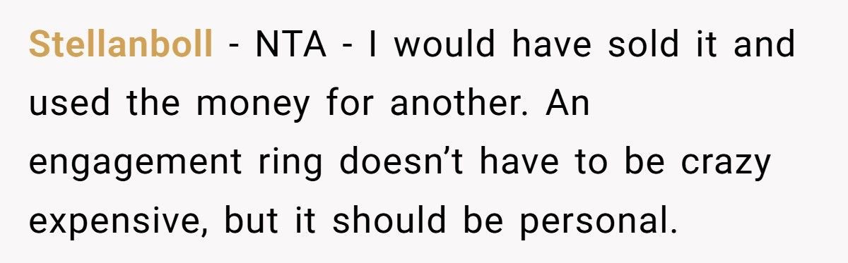 Fiancée Refuses “Recycled” Engagement Ring After Learning It Was Bought For His Ex