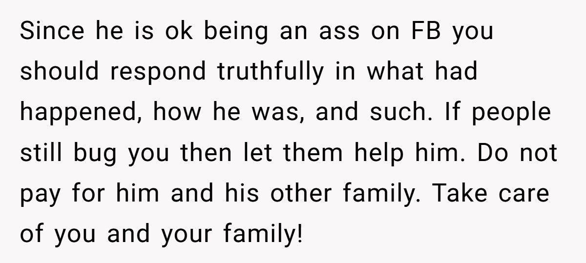 Dad Who Refused To Help Years Ago Now Wants His Daughter To Pay For His Kid