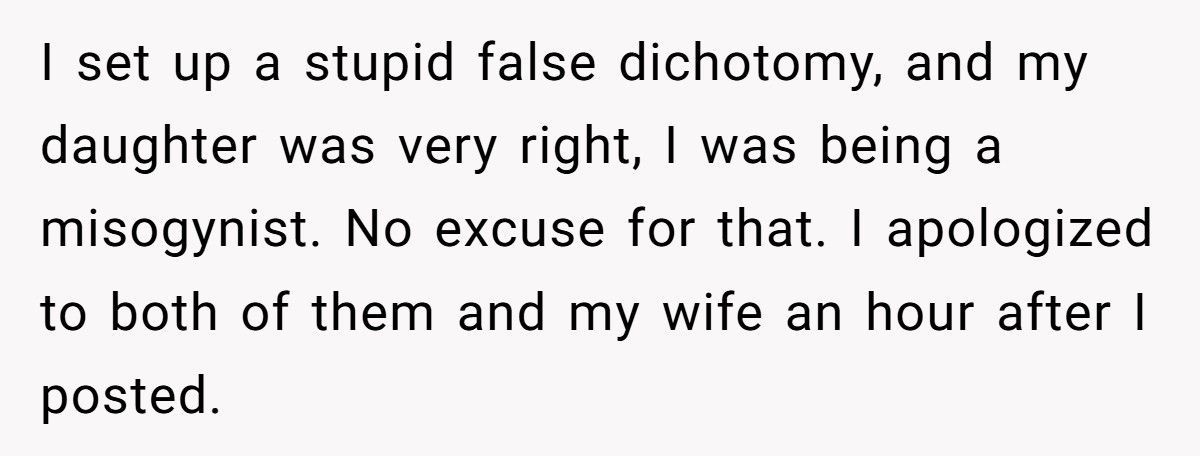 Father Called Out By Teen Daughter For Favoring Son’s “Masculine” Hobbies