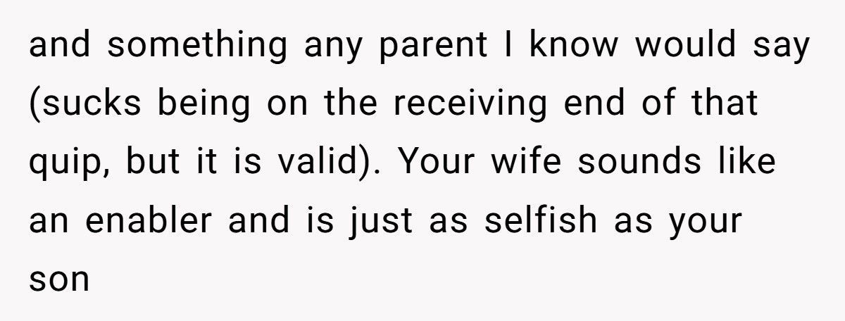 Wife Calls Husband Cruel After He Warns Son To Move Out Over Food
