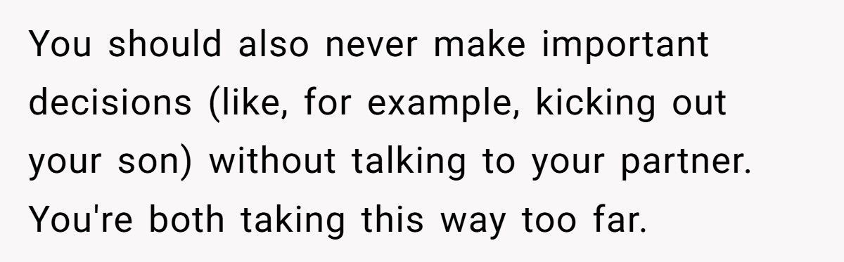 Wife Calls Husband Cruel After He Warns Son To Move Out Over Food