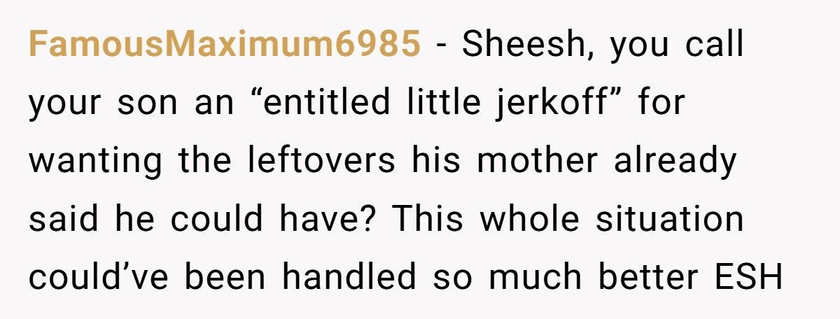 Wife Calls Husband Cruel After He Warns Son To Move Out Over Food