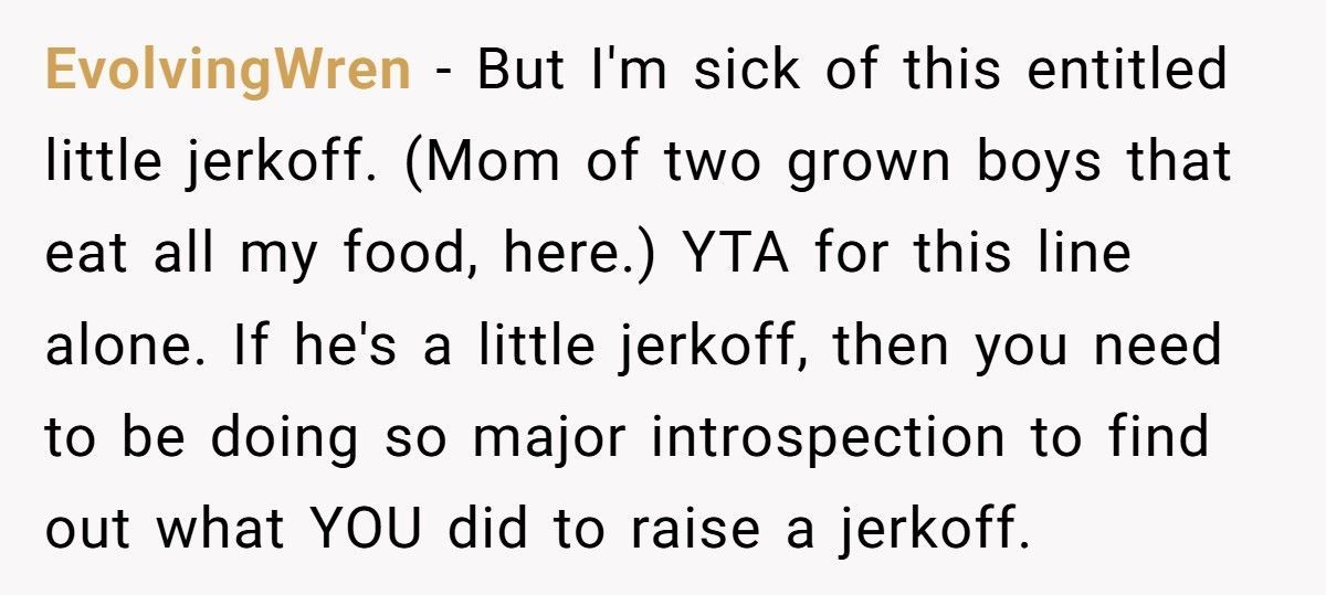 Wife Calls Husband Cruel After He Warns Son To Move Out Over Food