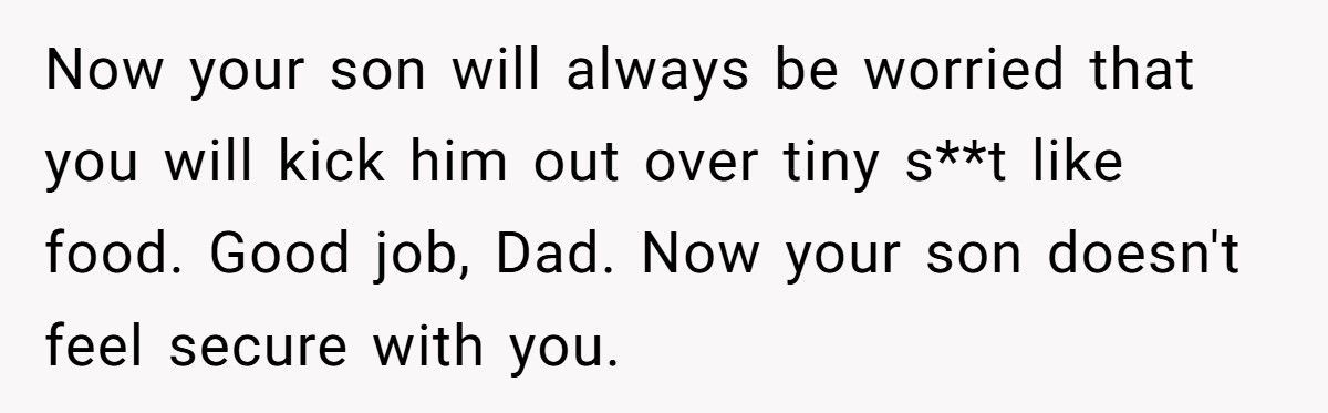 Wife Calls Husband Cruel After He Warns Son To Move Out Over Food