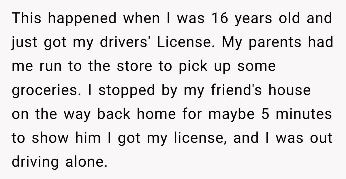 Parents Said He Couldn’t Drive Anywhere Without Permission, So He Followed The Rule To The Letter