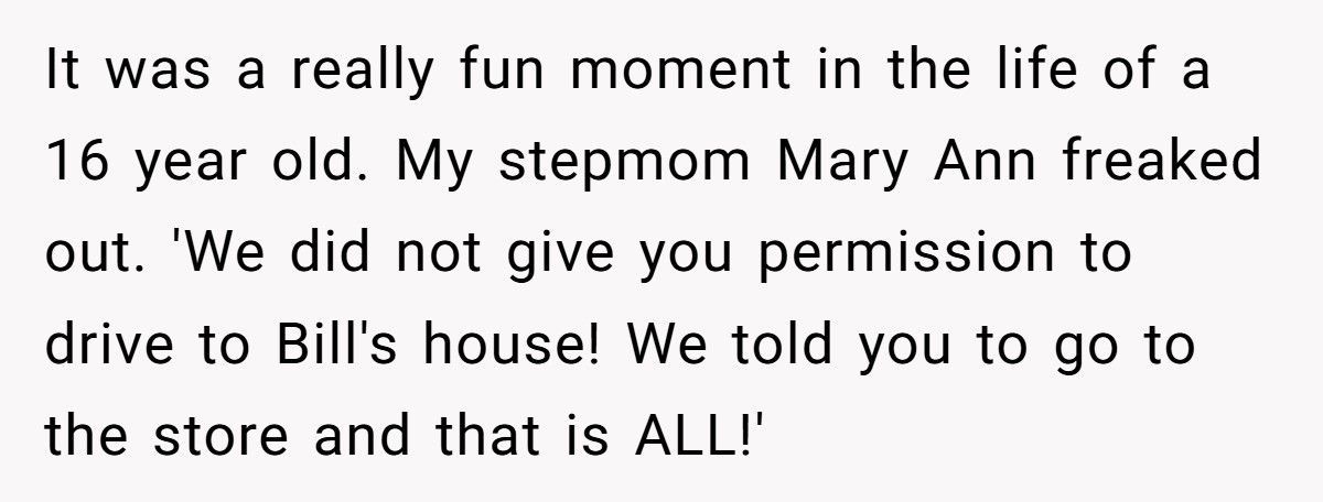 Parents Said He Couldn’t Drive Anywhere Without Permission, So He Followed The Rule To The Letter