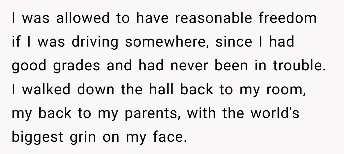 Parents Said He Couldn’t Drive Anywhere Without Permission, So He Followed The Rule To The Letter