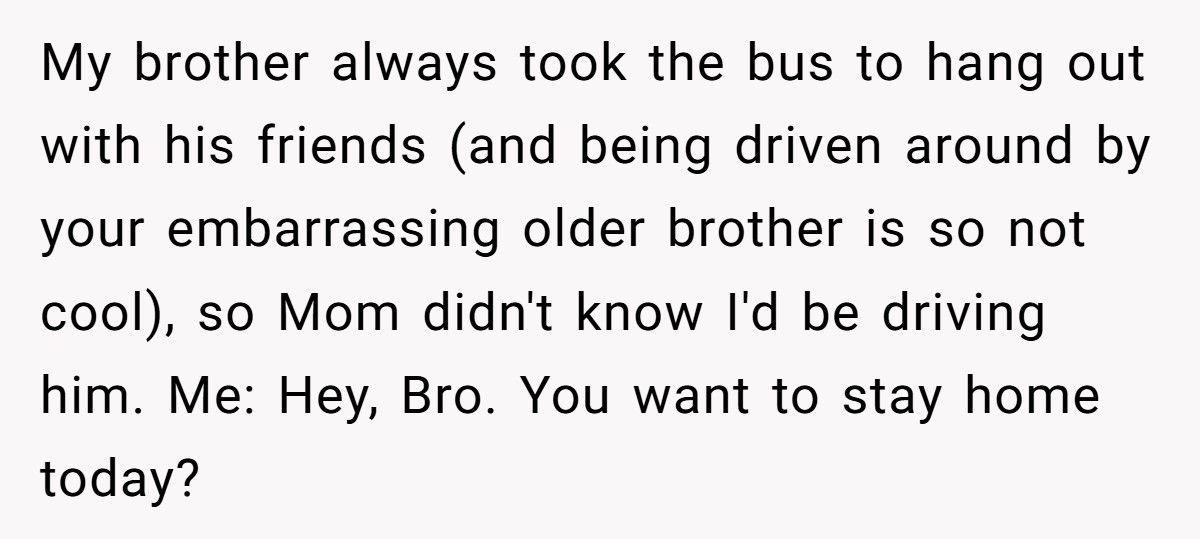 Parents Said He Couldn’t Drive Anywhere Without Permission, So He Followed The Rule To The Letter