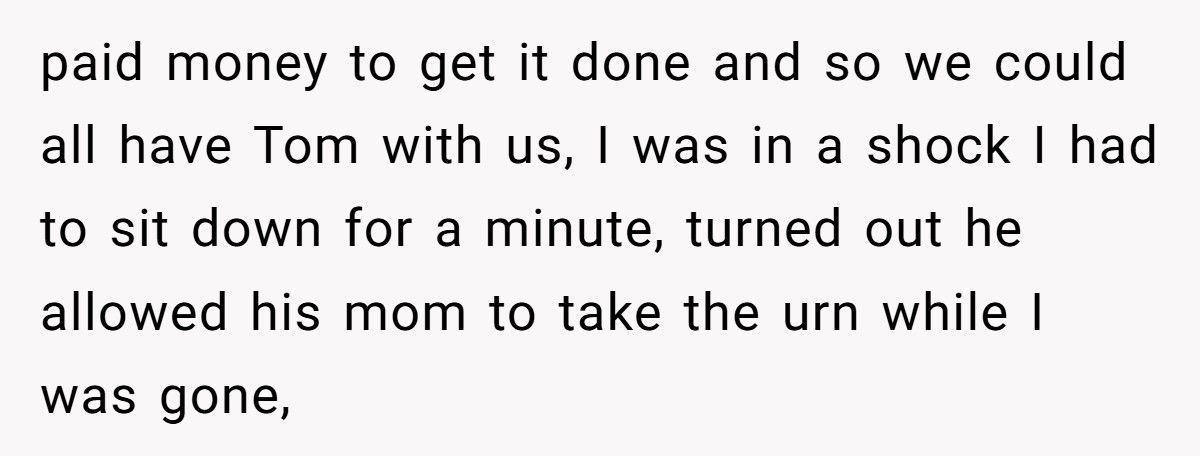 Woman Leaves Husband After Discovering He Let His Mother Steal Their Son’s Ashes