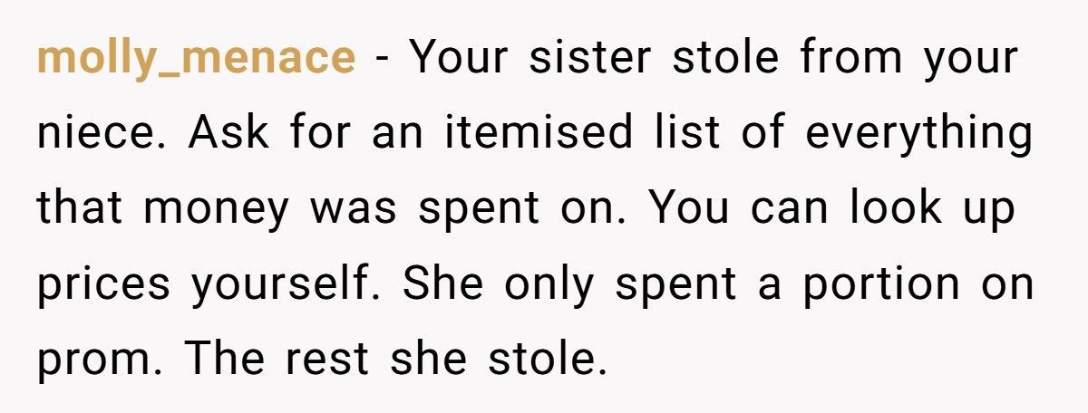 Mom Spends Daughter’s College Fund On Prom, Sister Refuses To Bail Her Out