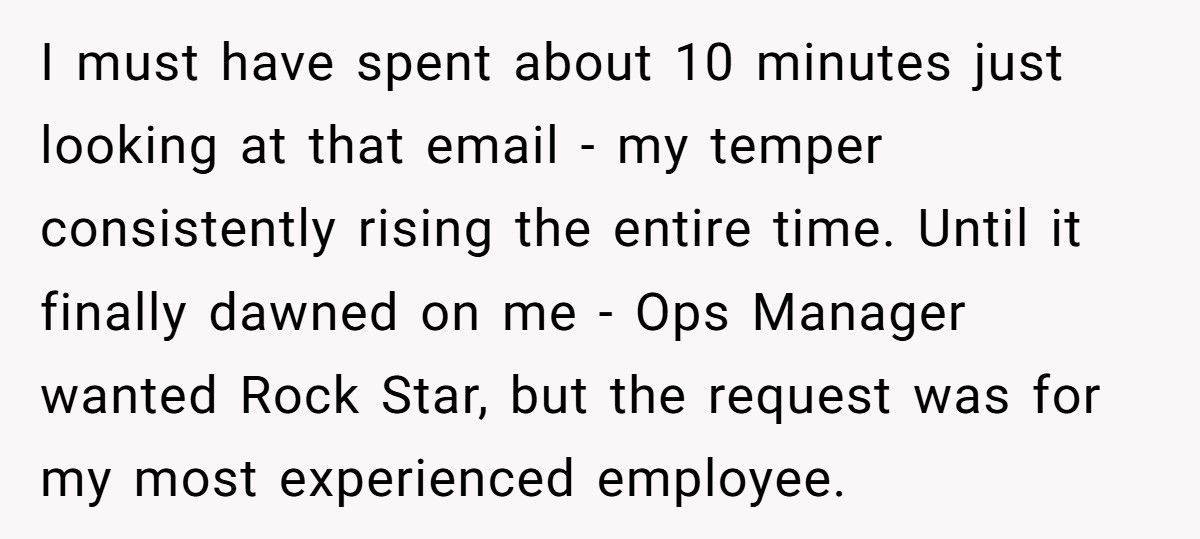 Ops Manager Demands His “Most Experienced” Worker, His Malicious Compliance Sends Her Dipshit Instead