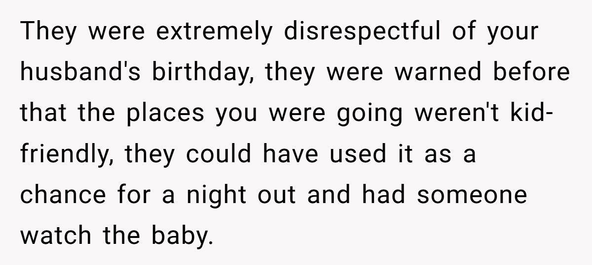 Couple Brings Baby To “Adults Only” Events, Then Blames Friends For Not Accommodating
