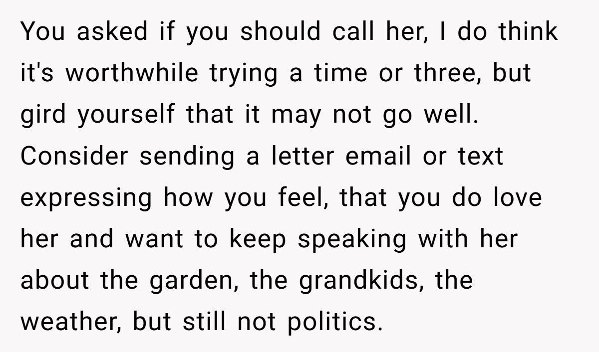 Mom Stopped Talking To Daughter Because Of Trump