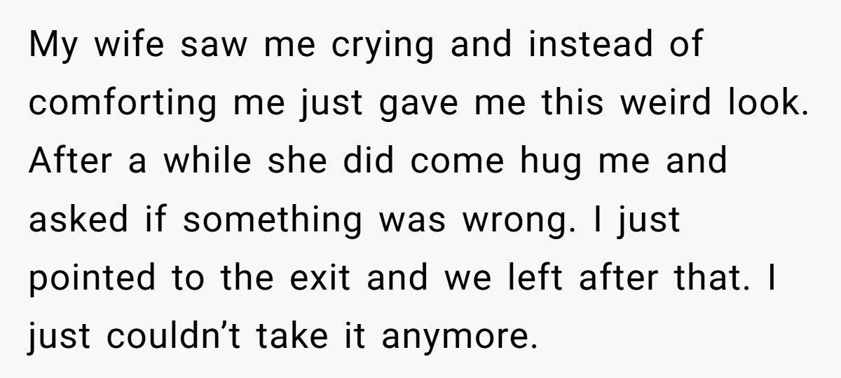 Man Considers Divorcing Wife After She Shames Him For Crying In Front Of Her