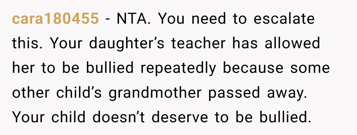 Furious Mom Snaps At Teacher And Says She Doesn't Care A Little Girl's Grandma Died