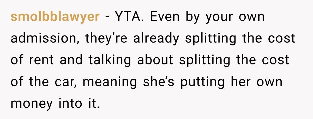 Man Calls Friend’s Girlfriend “Spoiled” After She Demands A Brand-New Car He Can’t Afford