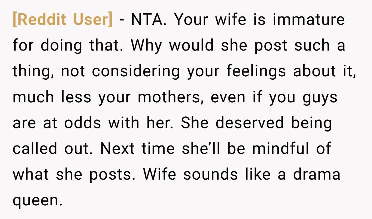 Wife Tries To Smear MIL Online, Husband Publicly Corrects Her And Sparks A Meltdown