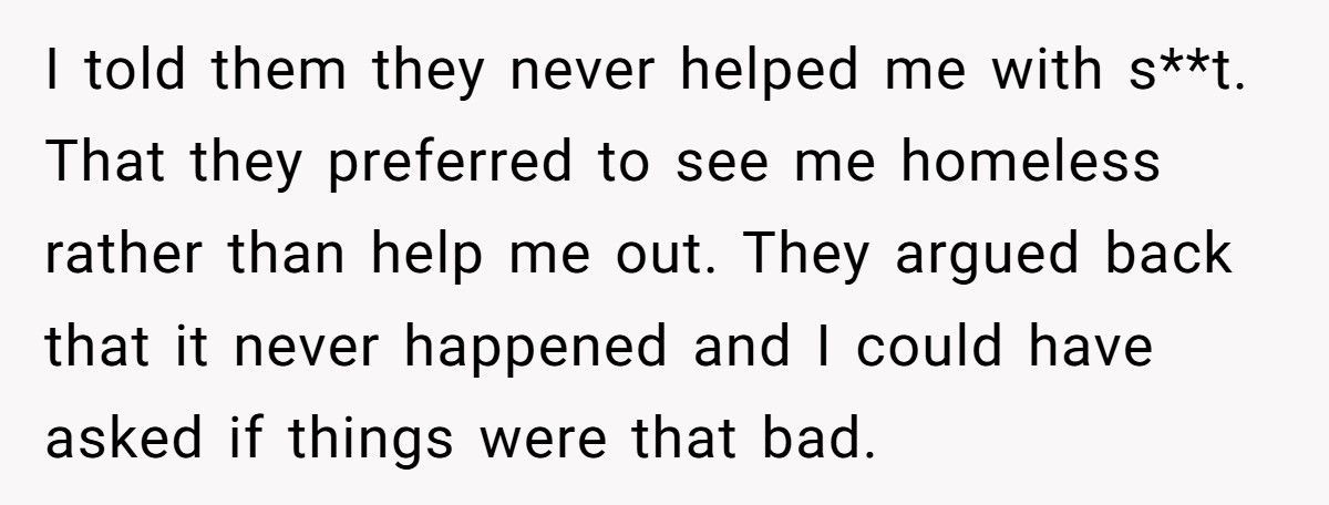 Man Refuses To Bail Out Parents Who Let Him Go Homeless But Funded His Siblings