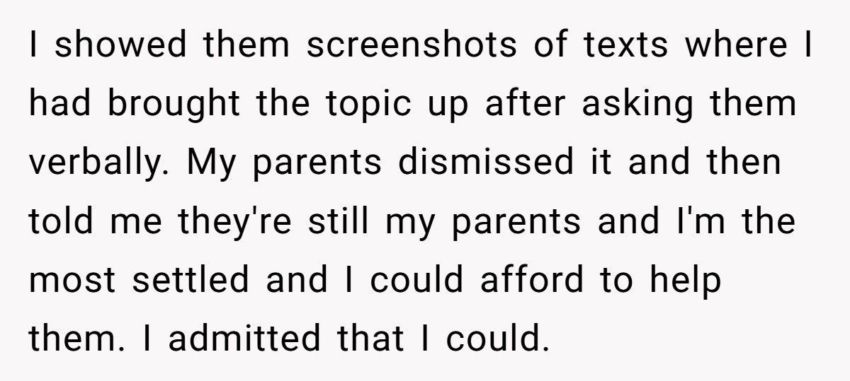 Man Refuses To Bail Out Parents Who Let Him Go Homeless But Funded His Siblings
