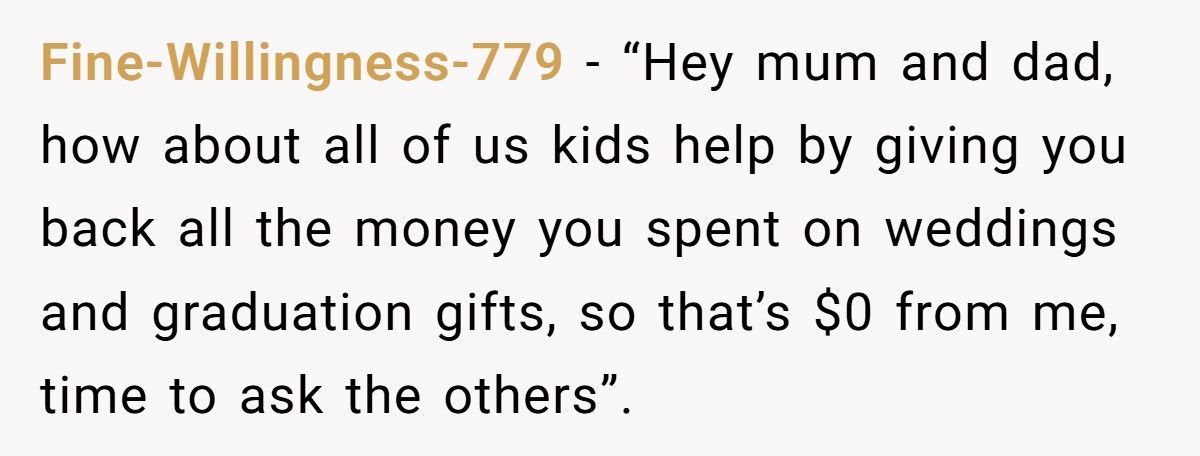 Man Refuses To Bail Out Parents Who Let Him Go Homeless But Funded His Siblings
