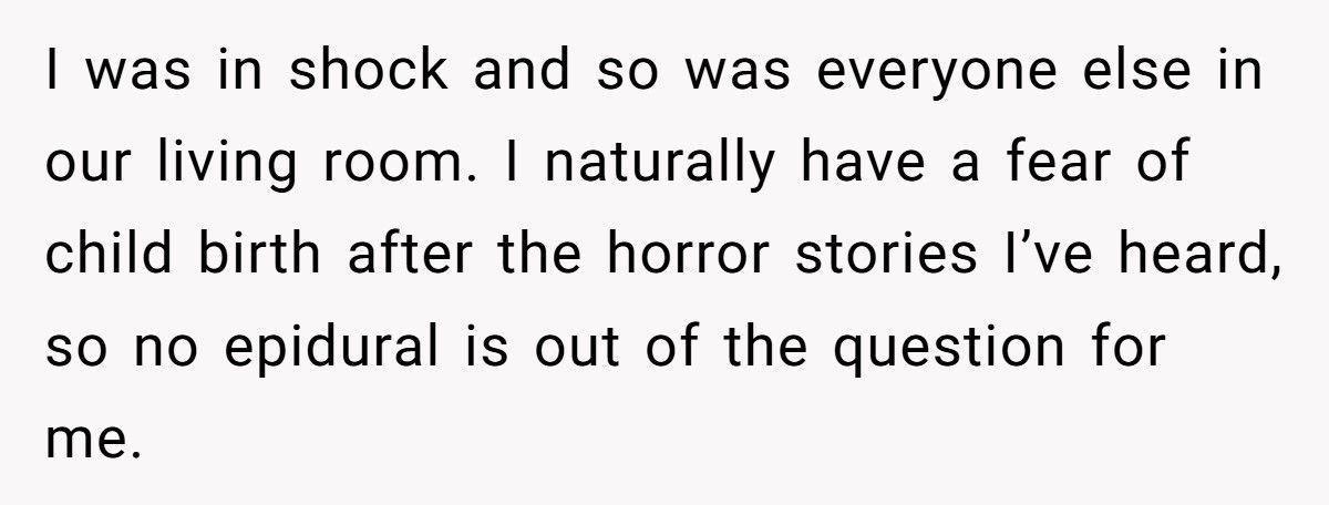 Wife Refuses To Give Birth The Natural Way After MIL Demands No Epidural