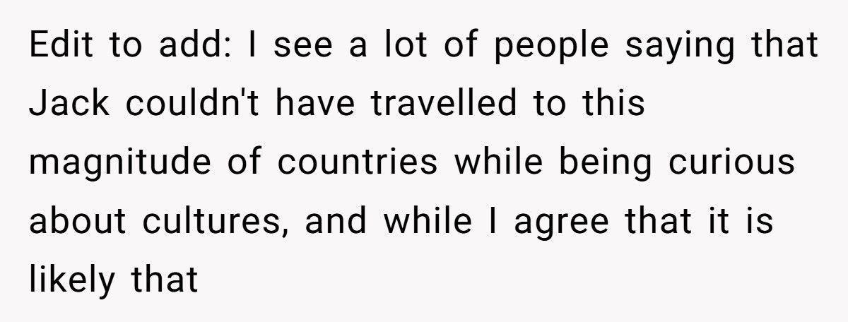 Man Shuts Down Colleague’s 150-Country Travel Story, Tells Him It’s Just His Rich Parents’ Money