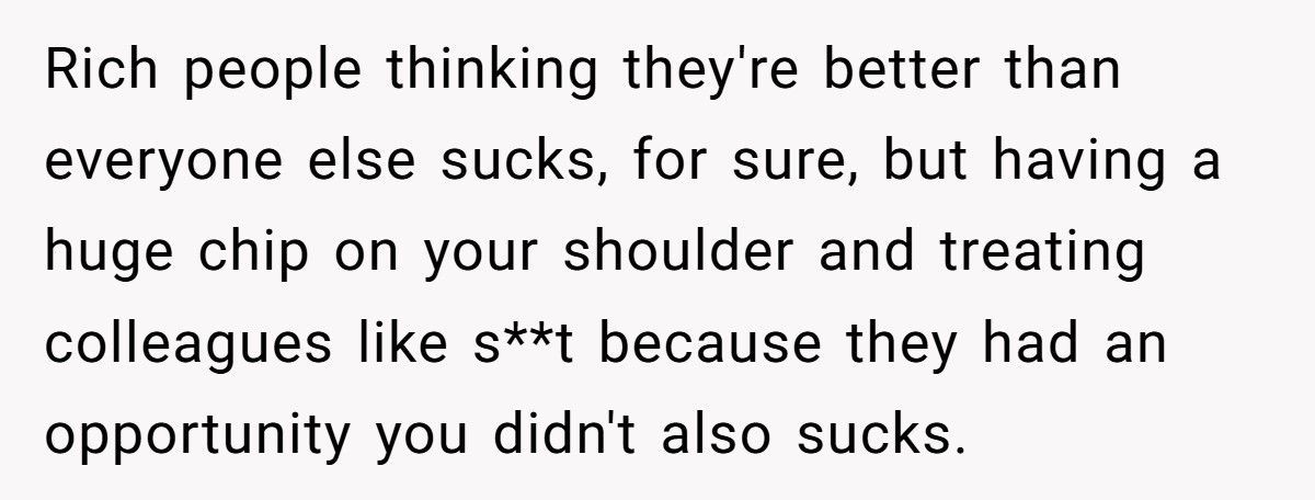 Man Shuts Down Colleague’s 150-Country Travel Story, Tells Him It’s Just His Rich Parents’ Money