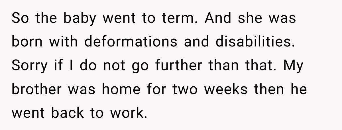 Man Pressured His Wife Into Keeping Disabled Baby, Now Demands His Sister Give Up School To Help