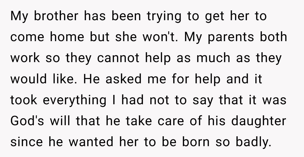 Man Pressured His Wife Into Keeping Disabled Baby, Now Demands His Sister Give Up School To Help