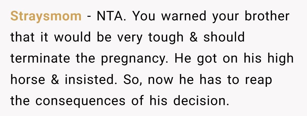 Man Pressured His Wife Into Keeping Disabled Baby, Now Demands His Sister Give Up School To Help