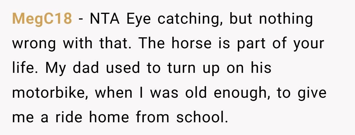 Mom Lets Daughter Ride Pony To School, Gets Accused Of “Showing Off”