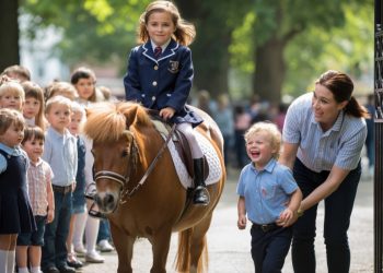 Mom Lets Daughter Ride Pony To School, Gets Accused Of “Showing Off” Mom Lets Daughter Ride Pony To School, Gets Accused Of “Showing Off”